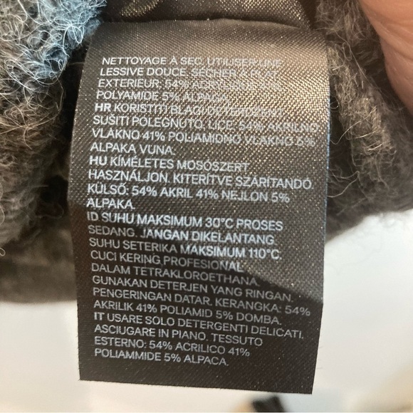 H&M Sz L Alpaca Blend Cowl Neck  Wide Cuff and Hem Sweater - Picture 5 of 7